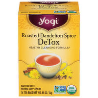 Yogi Herbal Supplement, Detox, Roasted Dandelion Spice, Tea Bags - 16 Each 