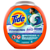 Tide + Detergent, HE Turbo, Capsules, Active Fresh - 2.62 Pound 