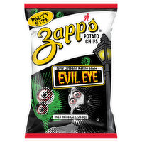 Zapp's Potato Chips, New Orealns Kettle Style, Evil Eye, Party Size - 8 Ounce 