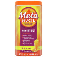 Metamucil Fiber, 4-in-1, Orange, Powder - 30.4 Ounce 