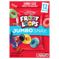 Froot Loops Cereal, Jumbo Snax, Jumbo Size, 12 Packs