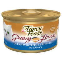 Fancy Feast Cat Food, Gourmet, Ocean Whitefish & Tuna Feast in Gravy