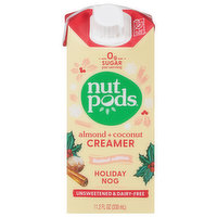 Nutpods Creamer, Almond + Coconut, Holiday Nog - 11.2 Fluid ounce 