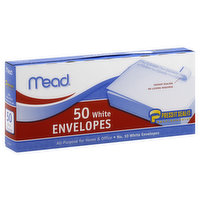 Mead Envelopes, White - 50 Each 