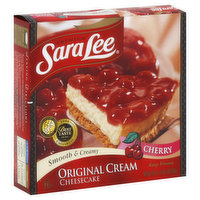 Sara Lee Cheesecake, Smooth & Creamy, Original Cream, Cherry - 19 Ounce 