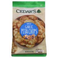 Cedar's Pita Chips, Garlic, Baked