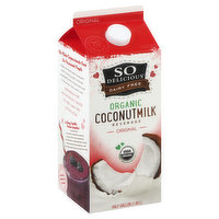So Delicious Coconut Milk Beverage, Organic, Original - 0.5 Gallon 