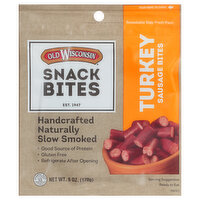 Old Wisconsin Snack Bites, Turkey, Sausage Bites - 6 Ounce 