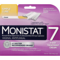 Monistat Vaginal Antifungal, 7-Day Treatment, Simple Cure Cream