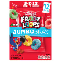 Froot Loops Cereal, Jumbo Snax, Jumbo Size, 12 Packs - 12 Each 