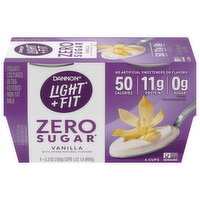 Dannon Yogurt, Zero Sugar, Vanilla - 4 Each 