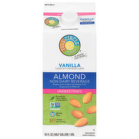 Full Circle Market Almond Beverage, Non-Dairy, Vanilla, Unsweetened - 64 Fluid ounce 