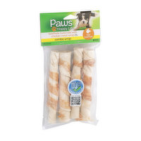 Paws Happy Life Combo Wrap Beefhide Twist Rolls With Chicken Meat Wrap For Dogs - 4 Each 