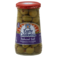Early California Olives, Manzanilla, Pimiento Stuffed, Reduced Salt - 5.75 Ounce 