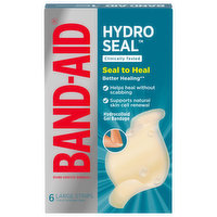 Band-Aid Adhesive Bandages, Hydrocolloid Gel, Large - 6 Each 