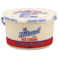 Hiland Ice Cream, Light, Country Vanilla, Family Pak - 4 Quart