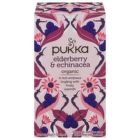 Pukka Herbal Tea, Organic, Elderberry & Echinacea, Sachets