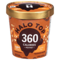 Halo Top Ice Cream, Candy Bar, Light - 1 Pint 