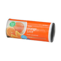 JUICE, 100% ORANGE FROM CONCENTRATE; PLASTIC CUP - Feesers