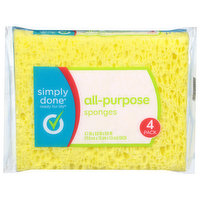 Simply Done Sponges, All-Purpose, 4 Pack - 4 Each 