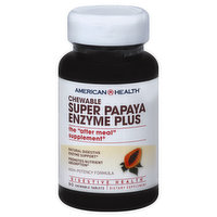 American Health Super Papaya Enzyme Plus, Chewable Tablets - 90 Each 