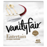 Vanity Fair Napkins, Classic, Entertain, 3-Ply - 40 Each