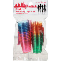 Red Jr Party Cups, Mini, 1 Ounce - 24 Each 