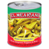 El Mexicano Jalapenos Peppers, in Brine, Sliced