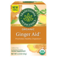 Traditional Medicinals Herbal Supplement, Organic, Ginger Aid, Tea Bags