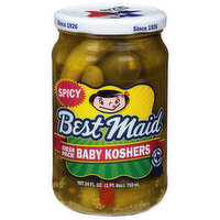 Best Maid Pickles, Baby Koshers, Spicy, Fresh Pack - 24 Fluid ounce 