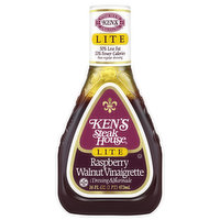 Ken's Steak House Dressing & Marinade, Raspberry Walnut Vinaigrette, Lite - 16 Ounce 