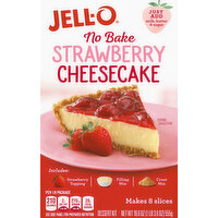 Jell-O Dessert Kit, Strawberry Cheesecake, No Bake - 19.6 Ounce 