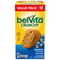 BELVITA belVita Blueberry Breakfast Biscuits, Value Pack, 12 Packs (4 Biscuits Per Pack) - 21.12 Ounce