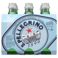 Sanpellegrino Mineral Water, Sparkling, Natural - 6 Each 