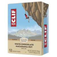 Clif Bar Energy Bar, White Chocolate Macadamia Nut - 12 Each