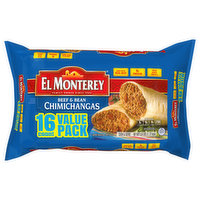 El Monterey Chimichangas, Beef & Bean, Value Pack - 16 Each 