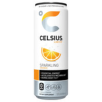 Celsius Energy Drink, Orange, Sparkling - 12 Fluid ounce 