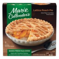 Marie Callender's Pie, Lattice Peach - 40 Ounce 