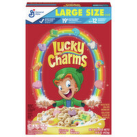 Lucky Charms Oat Cereal, Frosted Toasted, Large Size - 14.9 Ounce 