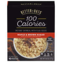 Better Oats Oatmeal, 100 Calories, Maple & Brown Sugar