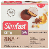 SlimFast Snack Cup, Peanut Butter Chocolate - 14 Each 