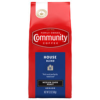 Community Coffee Coffee, Ground, Medium-Dark Roast, House Blend - 12 Ounce 