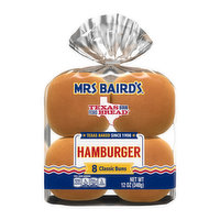 Mrs Baird's  Classic Hamburger Buns - 8 Each 