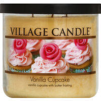 Village Candle Candle, Vanilla Cupcake, Glass Cylinder - 1 Each 