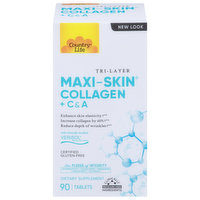 Country Life Maxi-Skin Collagen + C & A, Tri-Layer, Tablets - 90 Each 
