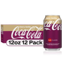 Coca-Cola Cherry Vanilla Flavored  Soda Pop Soft DrinkFridge Pack - 12 Each 