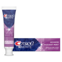 Crest 3D White Advanced Toothpaste, Radiant Mint - 3.3 Ounce 