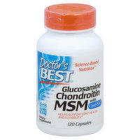 Doctors Best Glucosamine Chondroitin MSM, with OptrMSM, Capsules - 120 Each 
