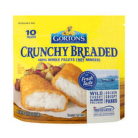 Gorton's Fish Fillets, Crunchy Breaded - 10 Each 