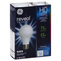 GE Light Bulbs, Halogen, 53 Watts - 4 Each